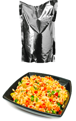 Reis-Fertiggerichte im Standbodenbeutel (Doy-Pack)